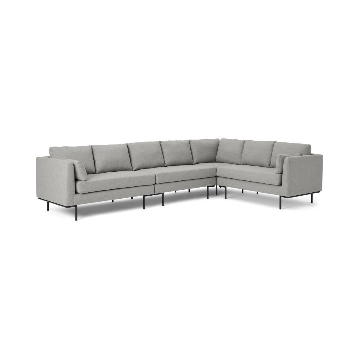 Harlow 4 Seater Right Hand Facing Corner Dining Sofa, Mountain Grey – image 2