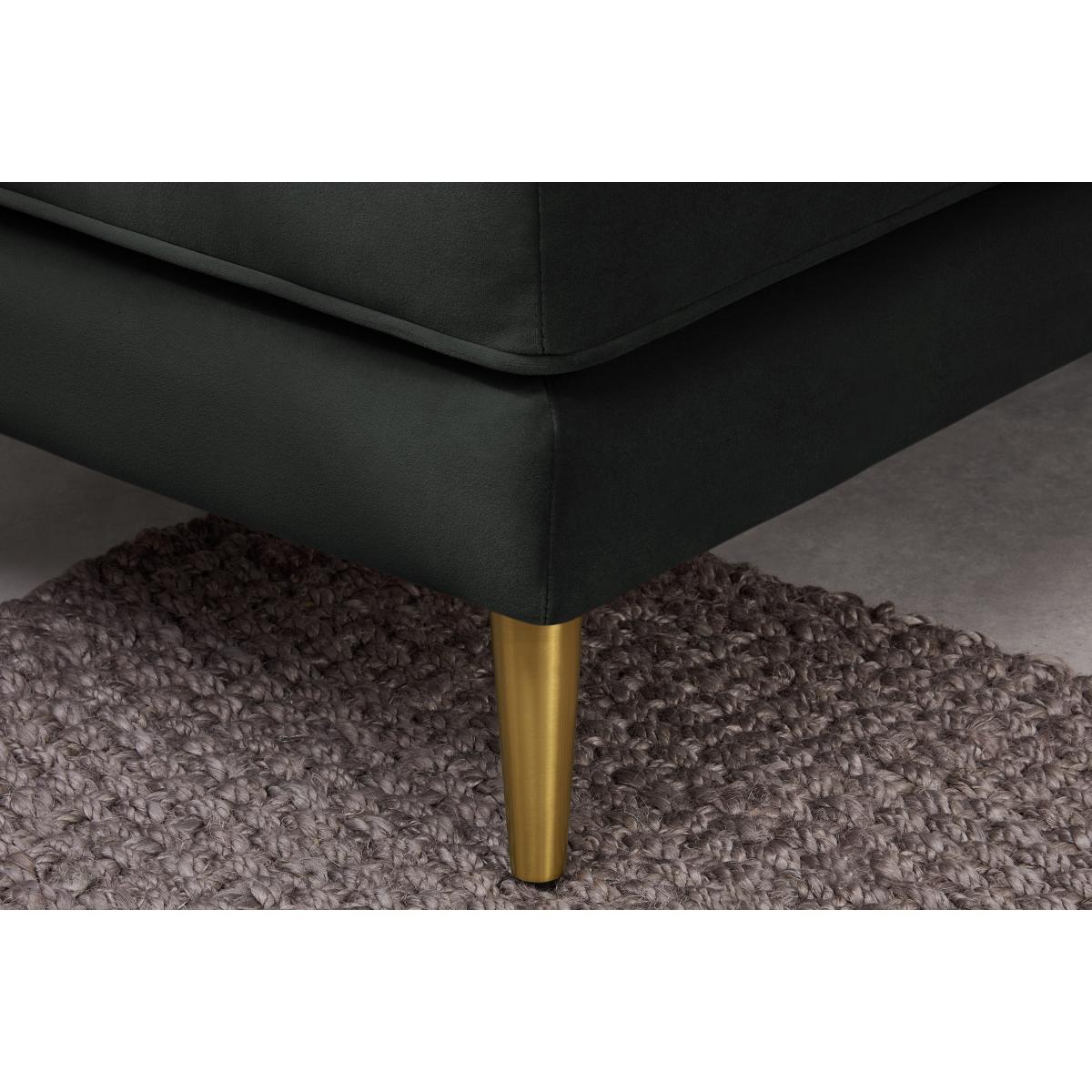 Amicie Left Hand Facing Chaise End Corner Sofa, Dark Anthracite Velvet – image 5
