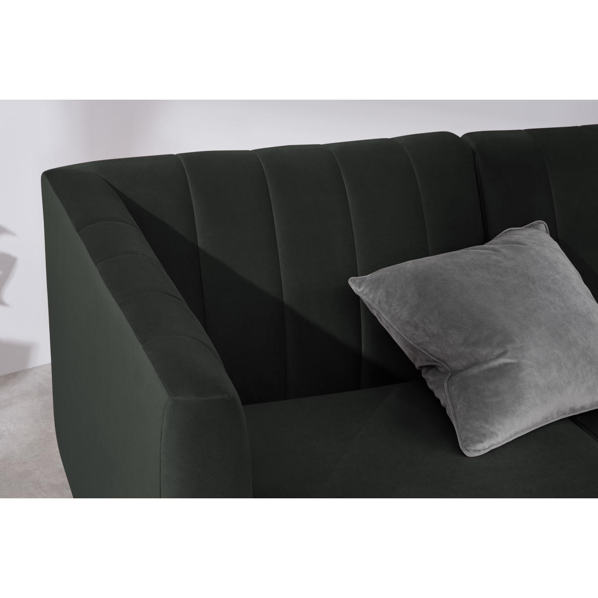 Amicie Left Hand Facing Chaise End Corner Sofa, Dark Anthracite Velvet – image 7