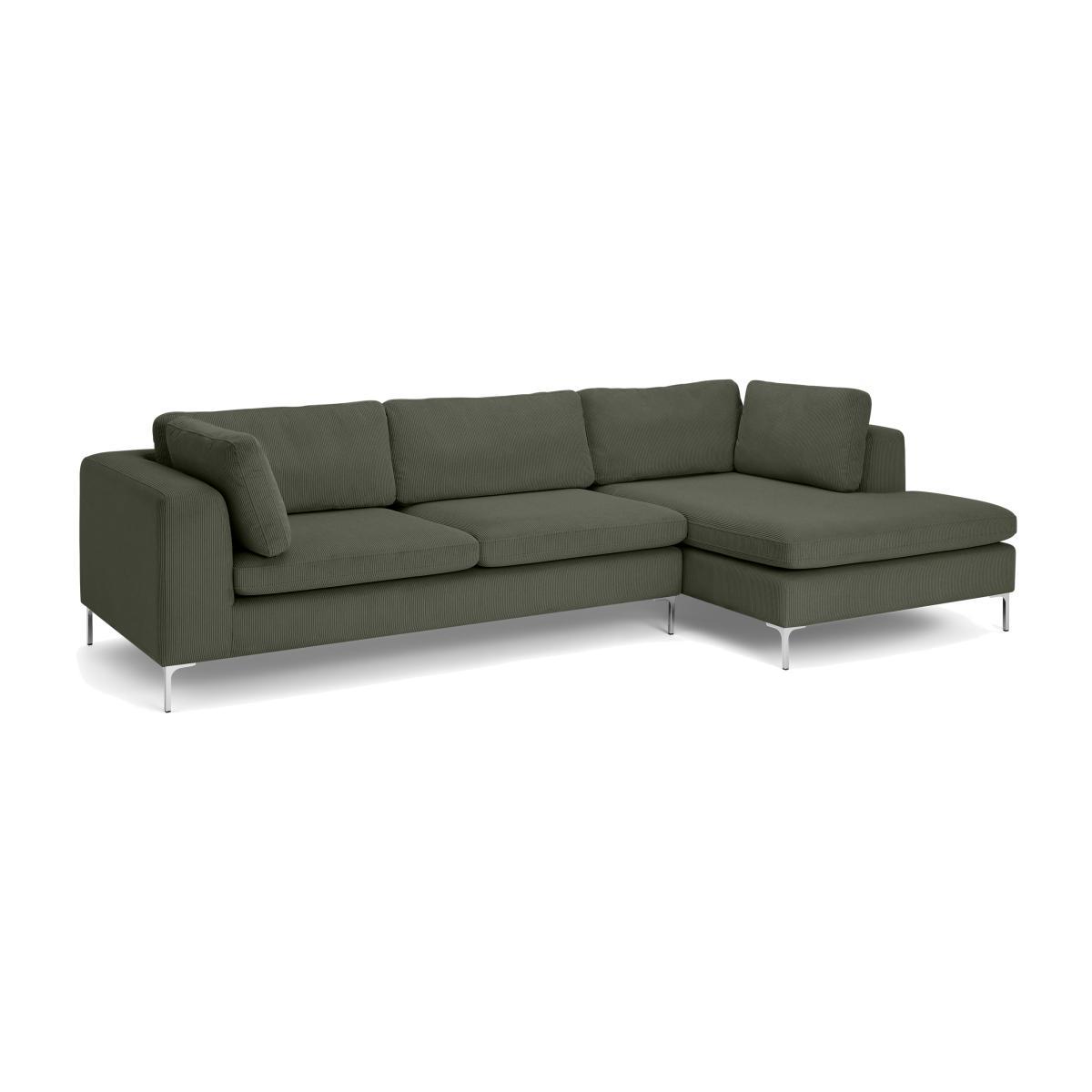 Monterosso Right Hand Facing Chaise End Sofa, Sage Corduroy Velvet – image 1