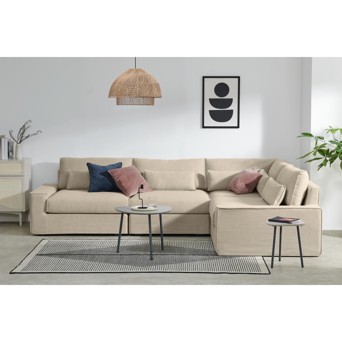 Trent Loose Cover Corner Sofa, Natural Cotton & Linen Mix – image 4