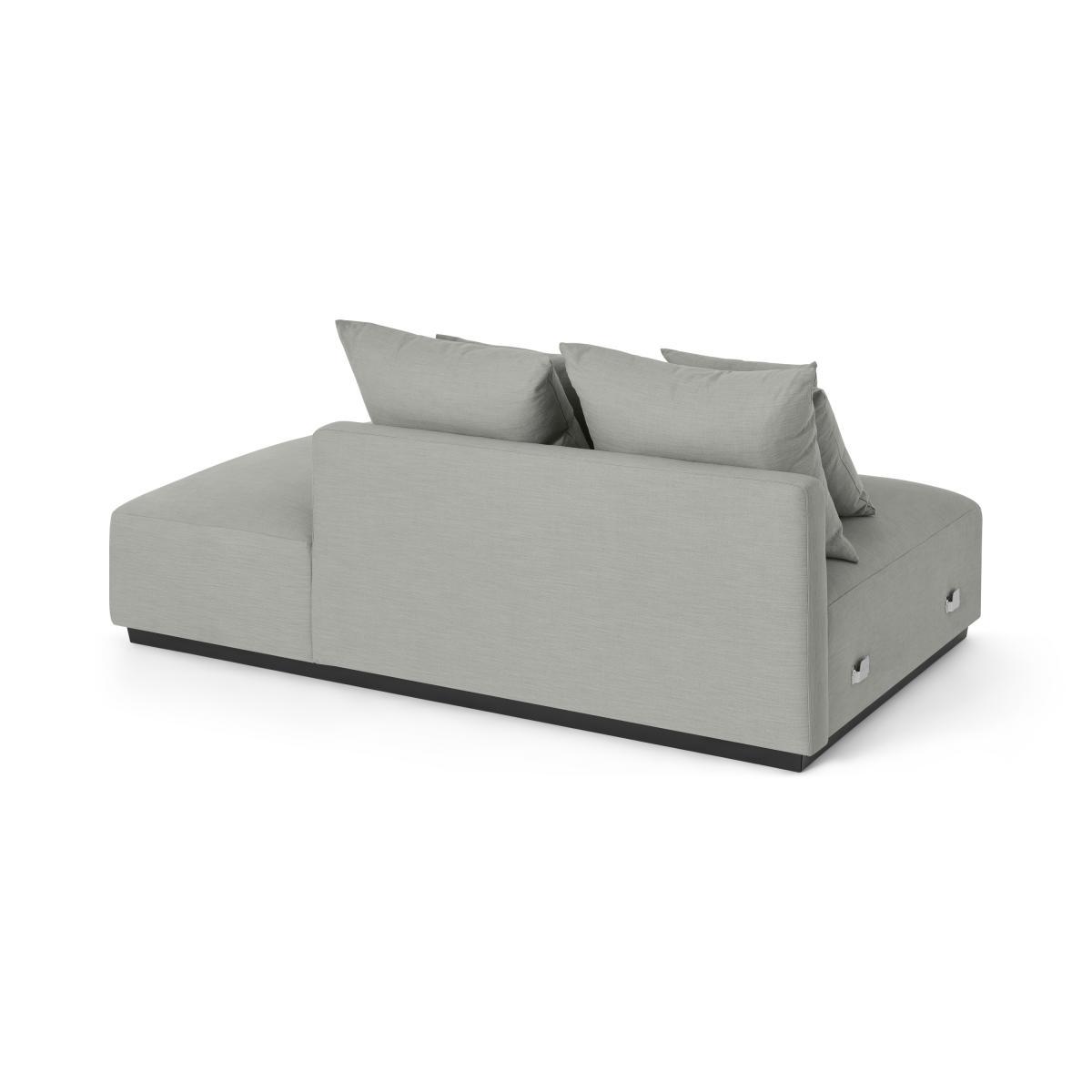 Laurin Right Hand Facing Wide Chaise End Sofa Unit, Frost Grey Linen – image 4