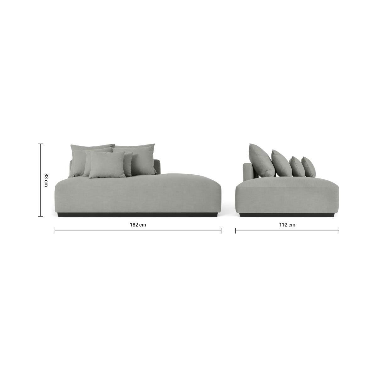 Laurin Right Hand Facing Wide Chaise End Sofa Unit, Frost Grey Linen – image 8