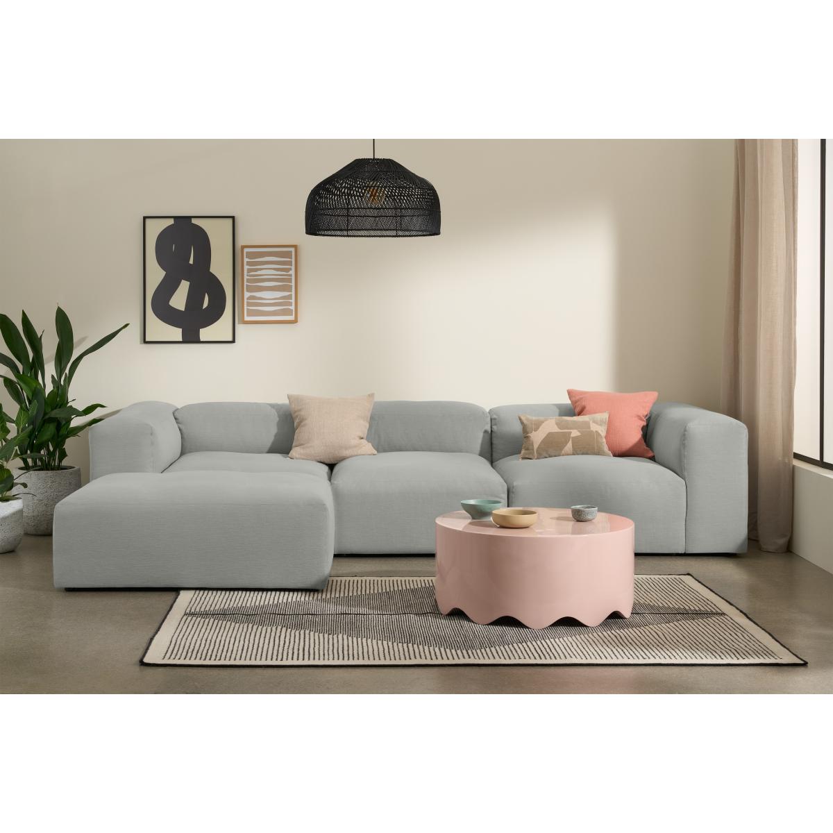 Livienne Chaise End Corner Sofa, Frost Grey Linen & Cotton Mix – image 4