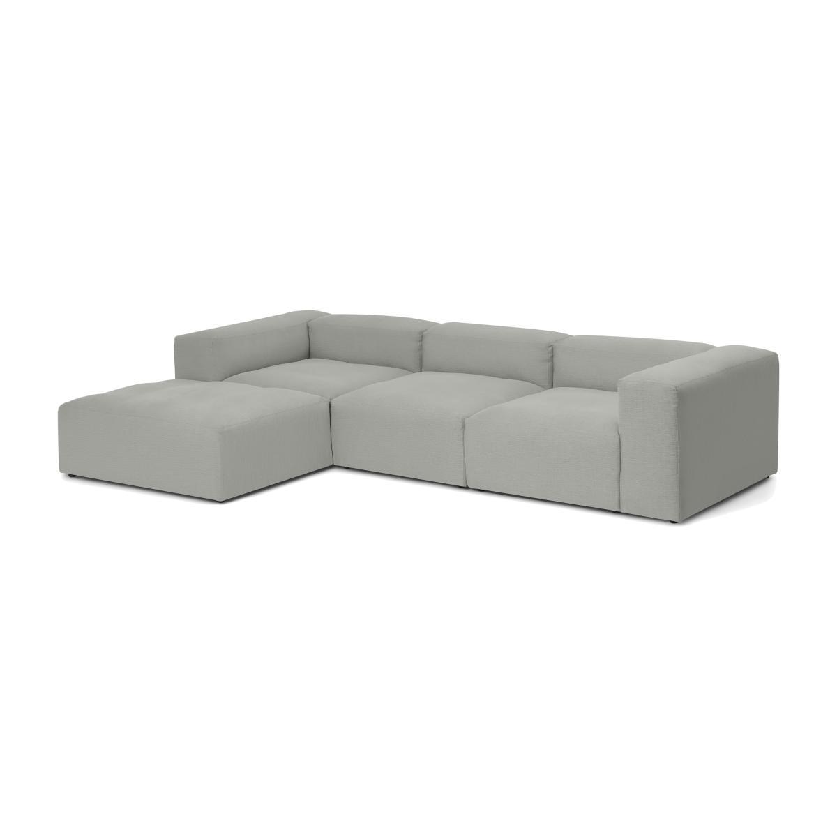 Livienne Chaise End Corner Sofa, Frost Grey Linen & Cotton Mix – image 1