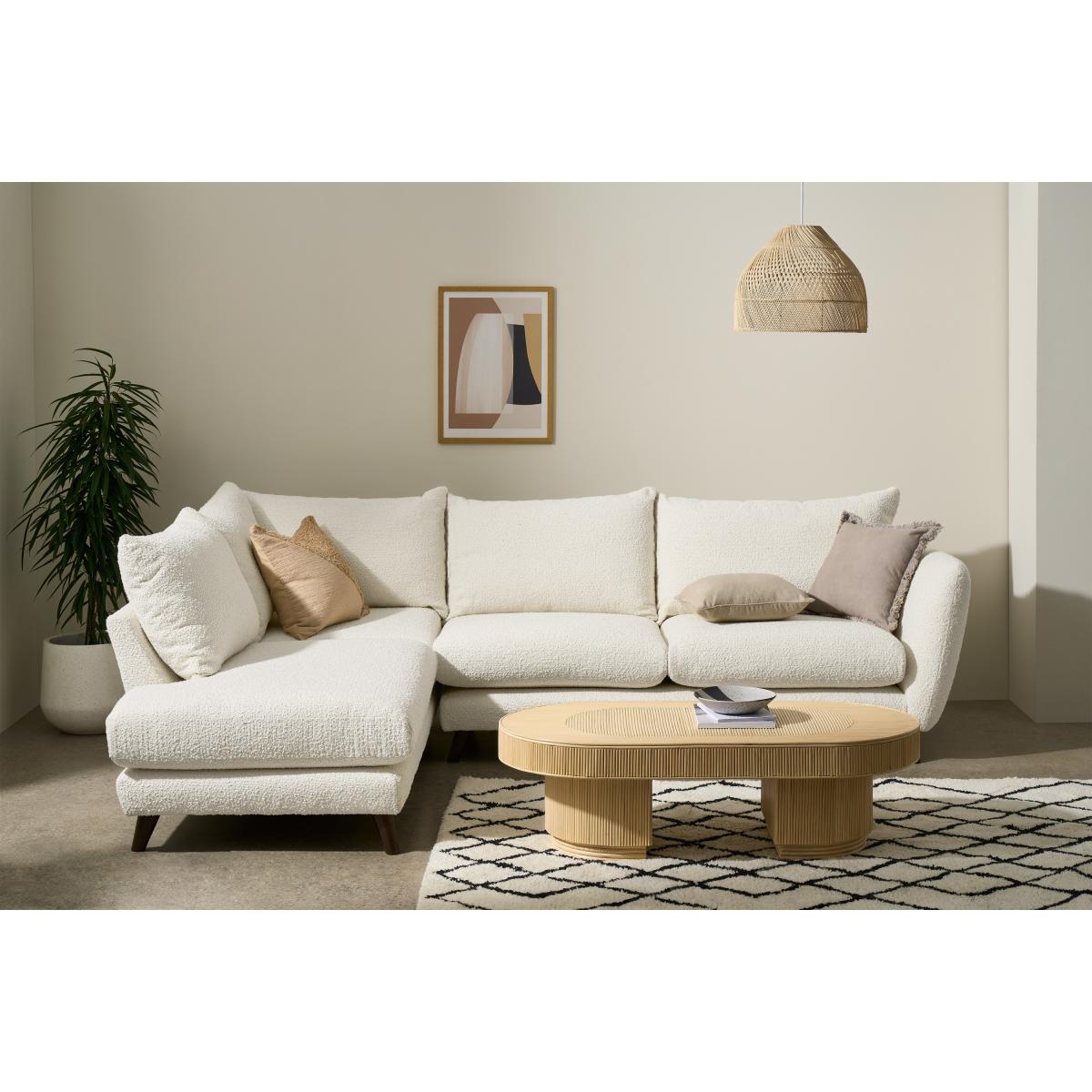 Elmira Left Hand Facing Corner Sofa, Ivory White Boucle – image 3