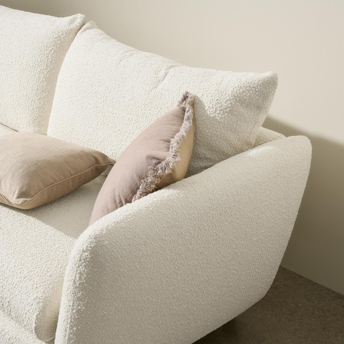 Elmira Left Hand Facing Corner Sofa, Ivory White Boucle – image 10