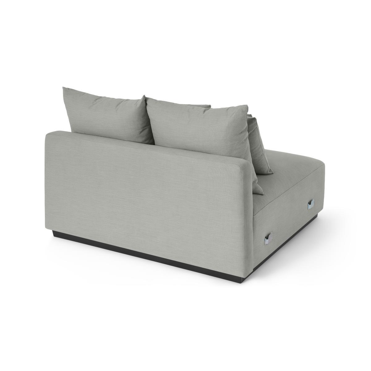 Laurin Middle Sofa Unit, Frost Grey Linen – image 4