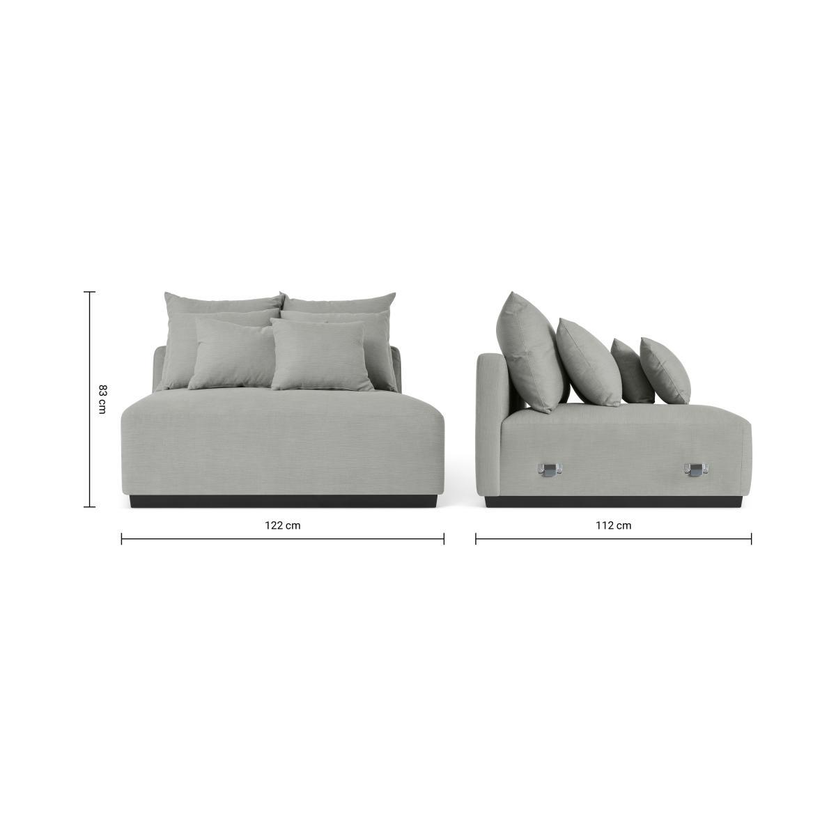 Laurin Middle Sofa Unit, Frost Grey Linen – image 8