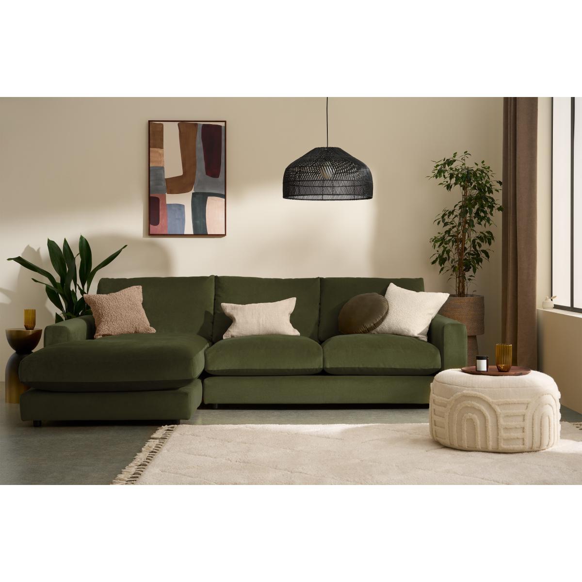 Arni Left Hand Facing Chaise End Sofa, Moss Recycled Velvet – image 4