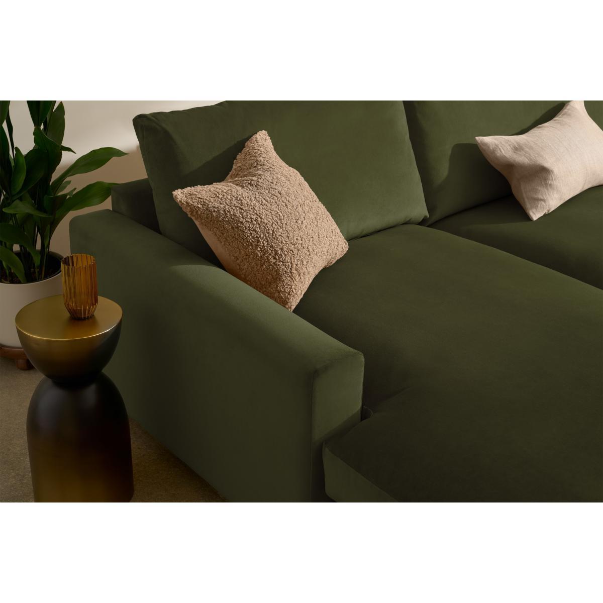 Arni Left Hand Facing Chaise End Sofa, Moss Recycled Velvet – image 5