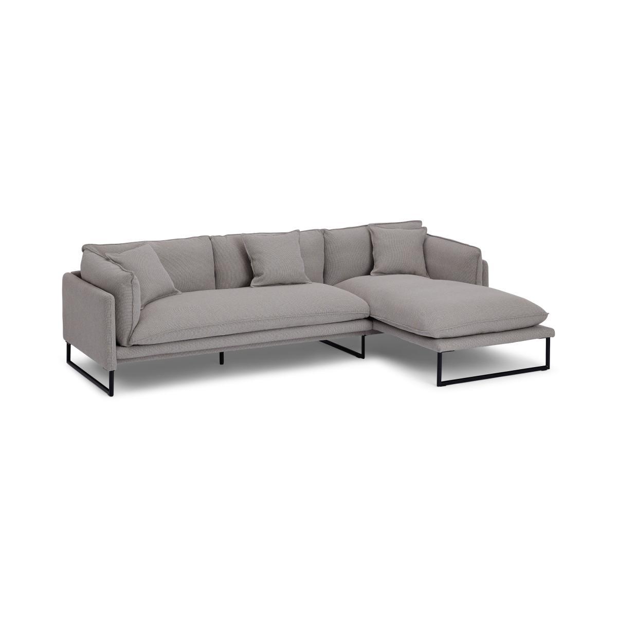 Malini Right Hand Facing Chaise End Sofa, Latte Textured Recycled Cotton – image 3