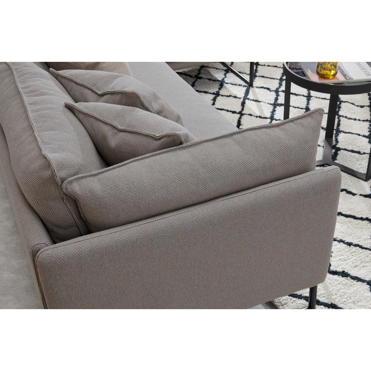 Malini Right Hand Facing Chaise End Sofa, Latte Textured Recycled Cotton – image 6
