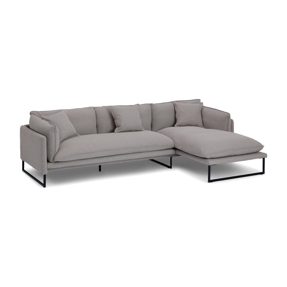 Malini Right Hand Facing Chaise End Sofa, Latte Textured Recycled Cotton – image 1