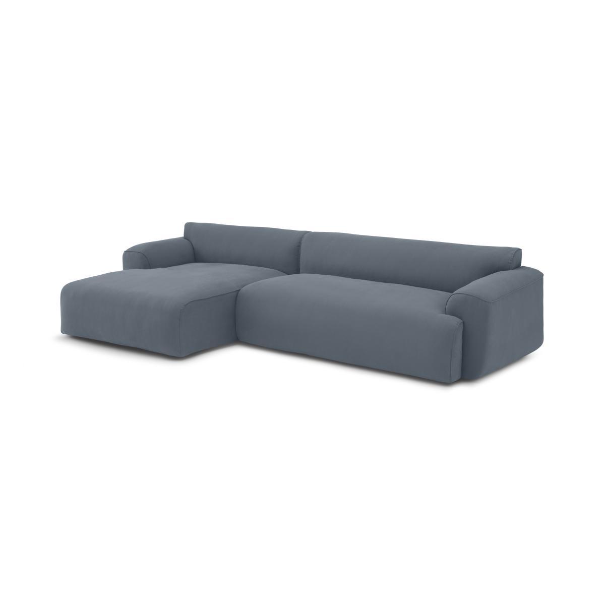 Avalon Left Hand Facing Chaise End Corner Sofa, Jeans Blue Linen & Cotton Mix – image 3