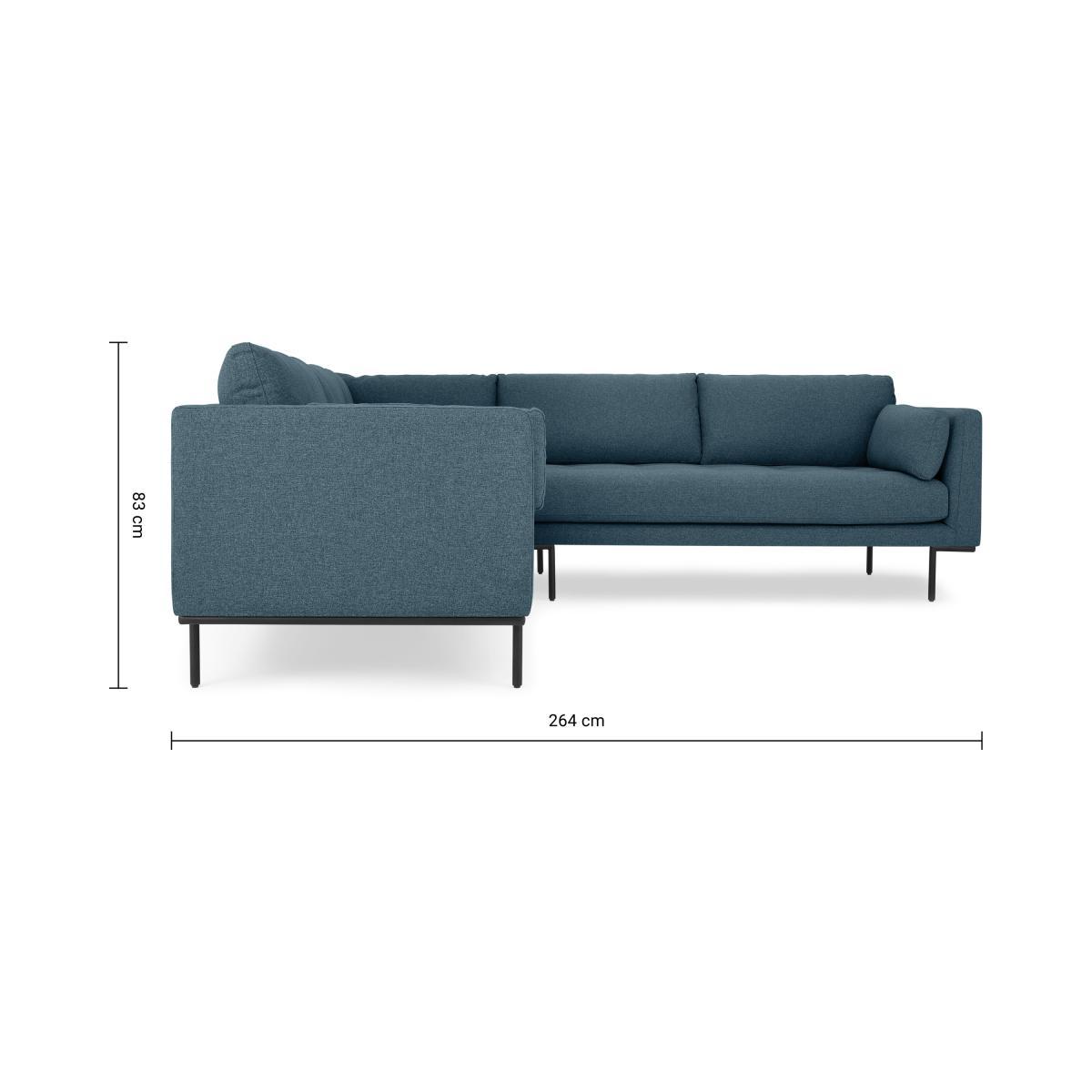 Harlow Corner Sofa, Orleans Blue – image 8