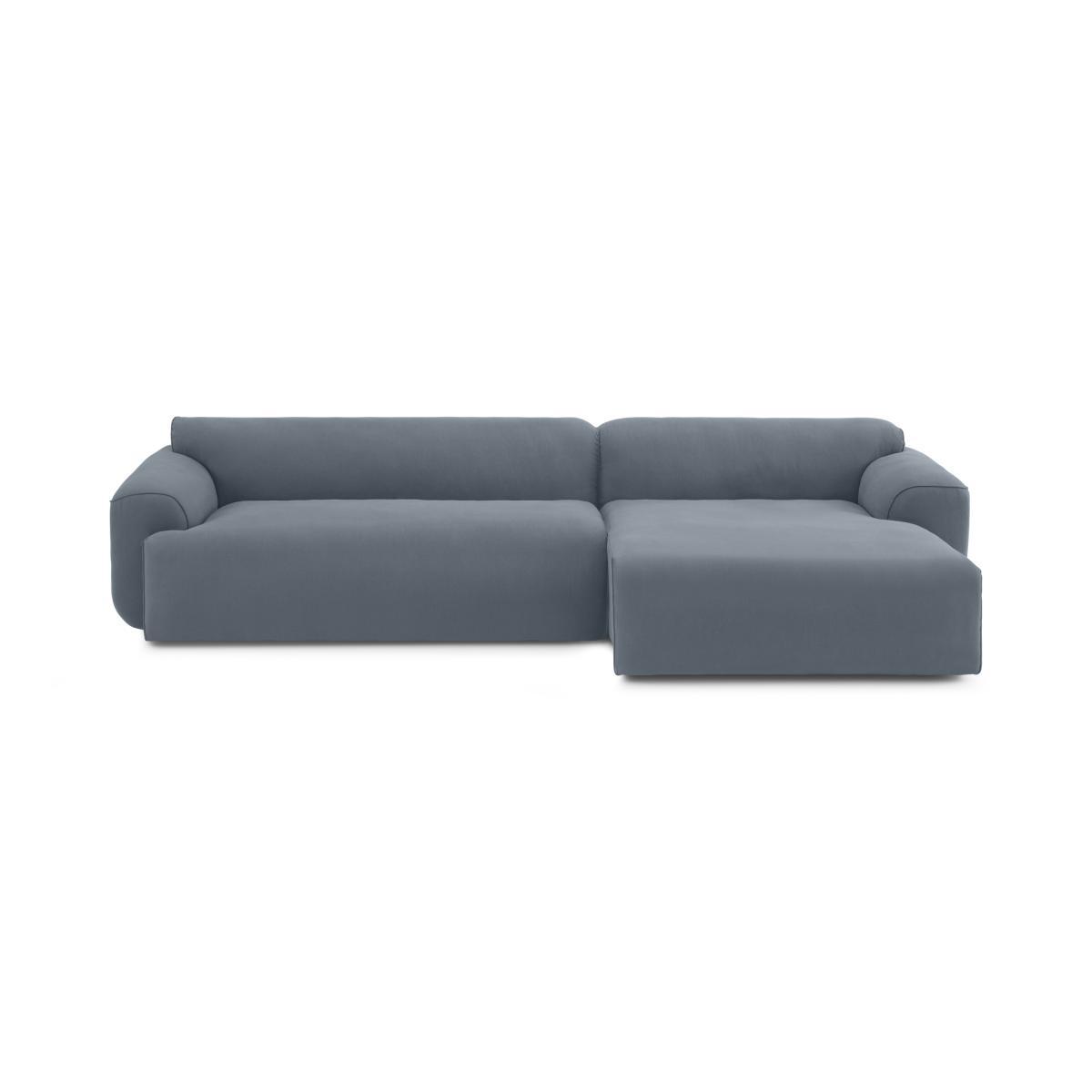 Avalon Right Hand Facing Chaise End Corner Sofa, Jeans Blue Linen & Cotton Mix – image 2