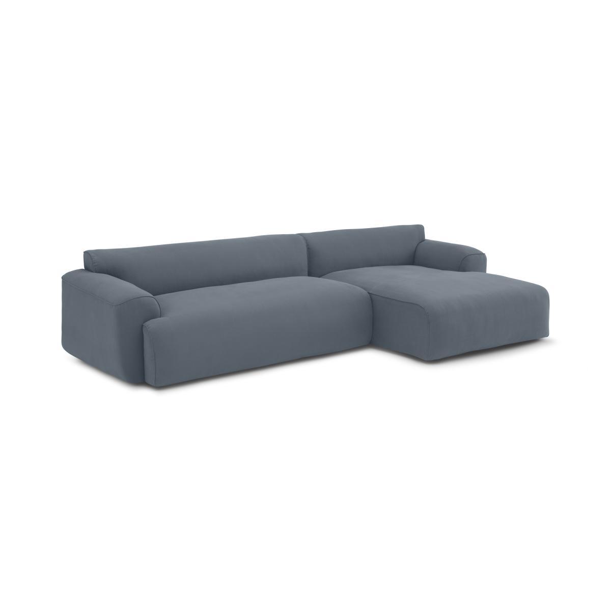 Avalon Right Hand Facing Chaise End Corner Sofa, Jeans Blue Linen & Cotton Mix – image 3