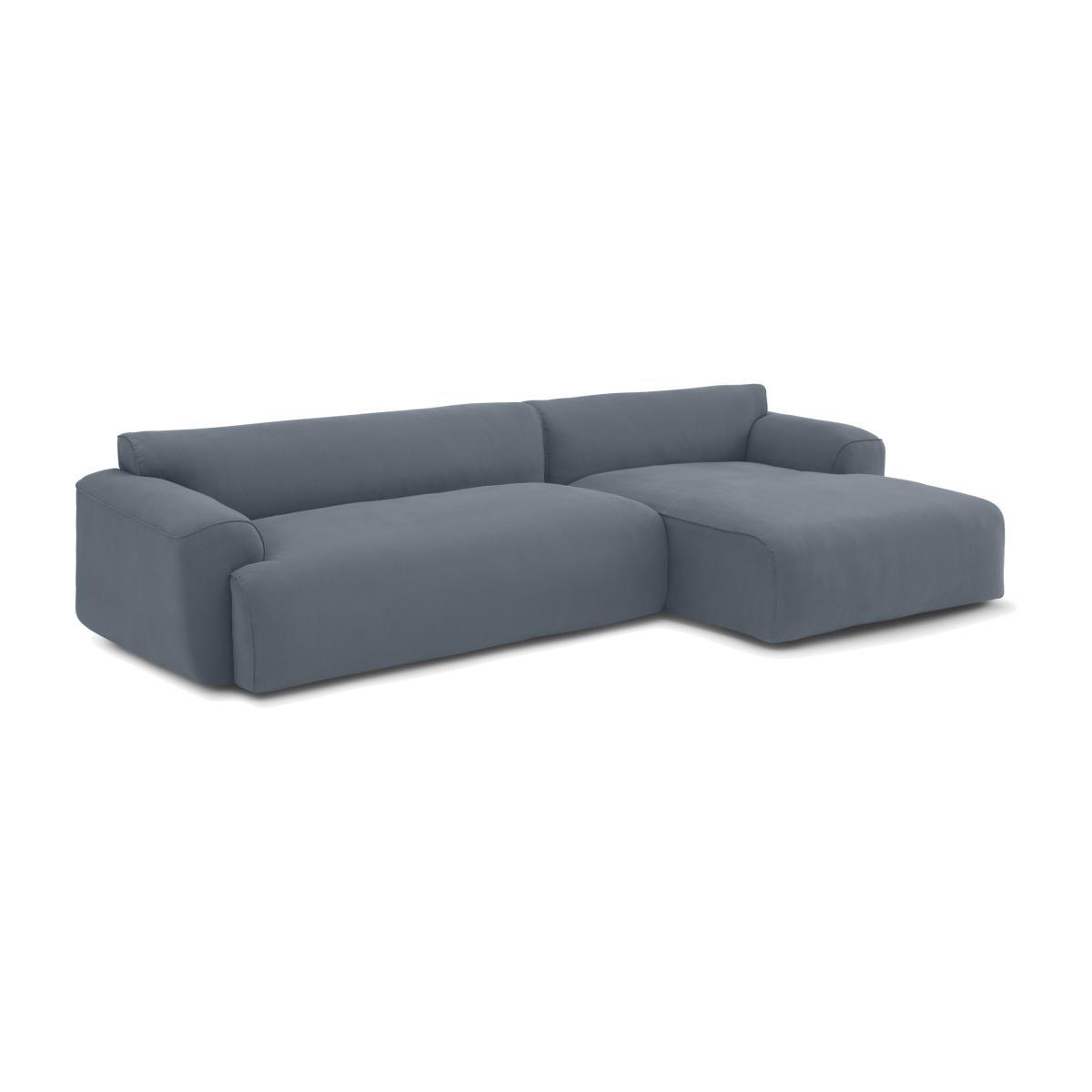 Avalon Right Hand Facing Chaise End Corner Sofa, Jeans Blue Linen & Cotton Mix – image 1