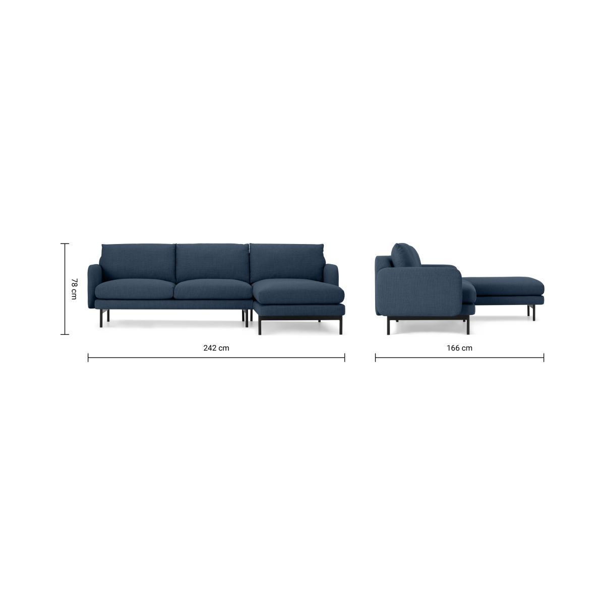 Miro Right Hand Facing Chaise End Corner Sofa, Midnight Weave – image 9