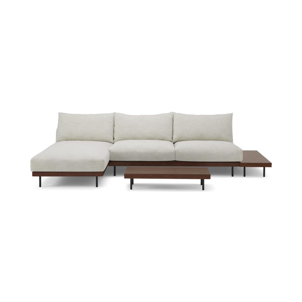 Zita Modular Chaise End Corner Sofa with 2 Side Tables, Kyoto Oyster – image 2