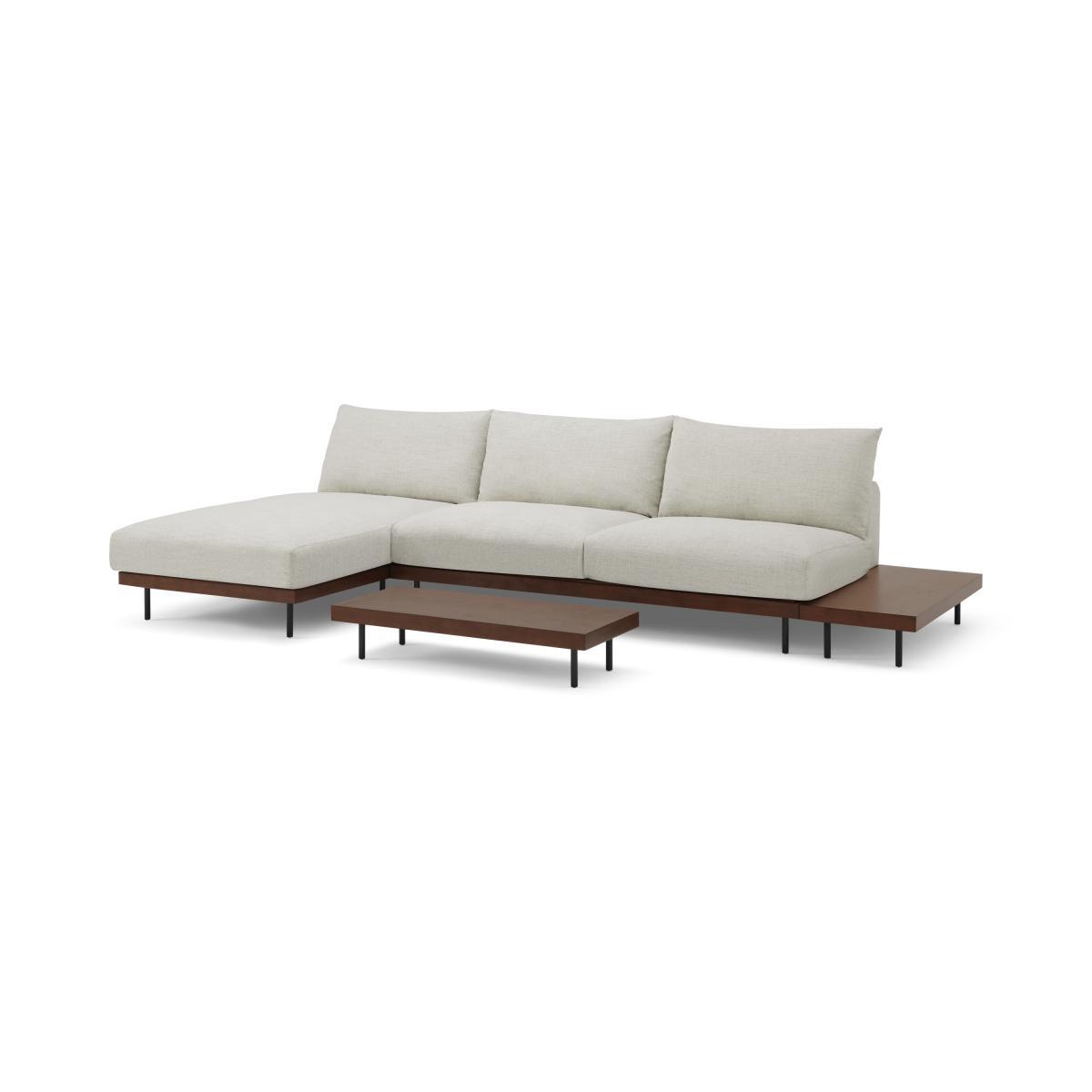 Zita Modular Chaise End Corner Sofa with 2 Side Tables, Kyoto Oyster – image 3