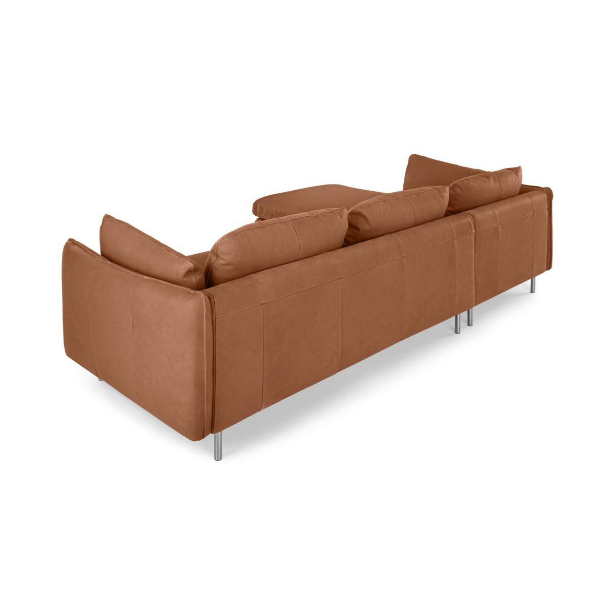 Vento 3 Seater Left Hand Facing Chaise End Sofa, Texas Tan Leather – image 7