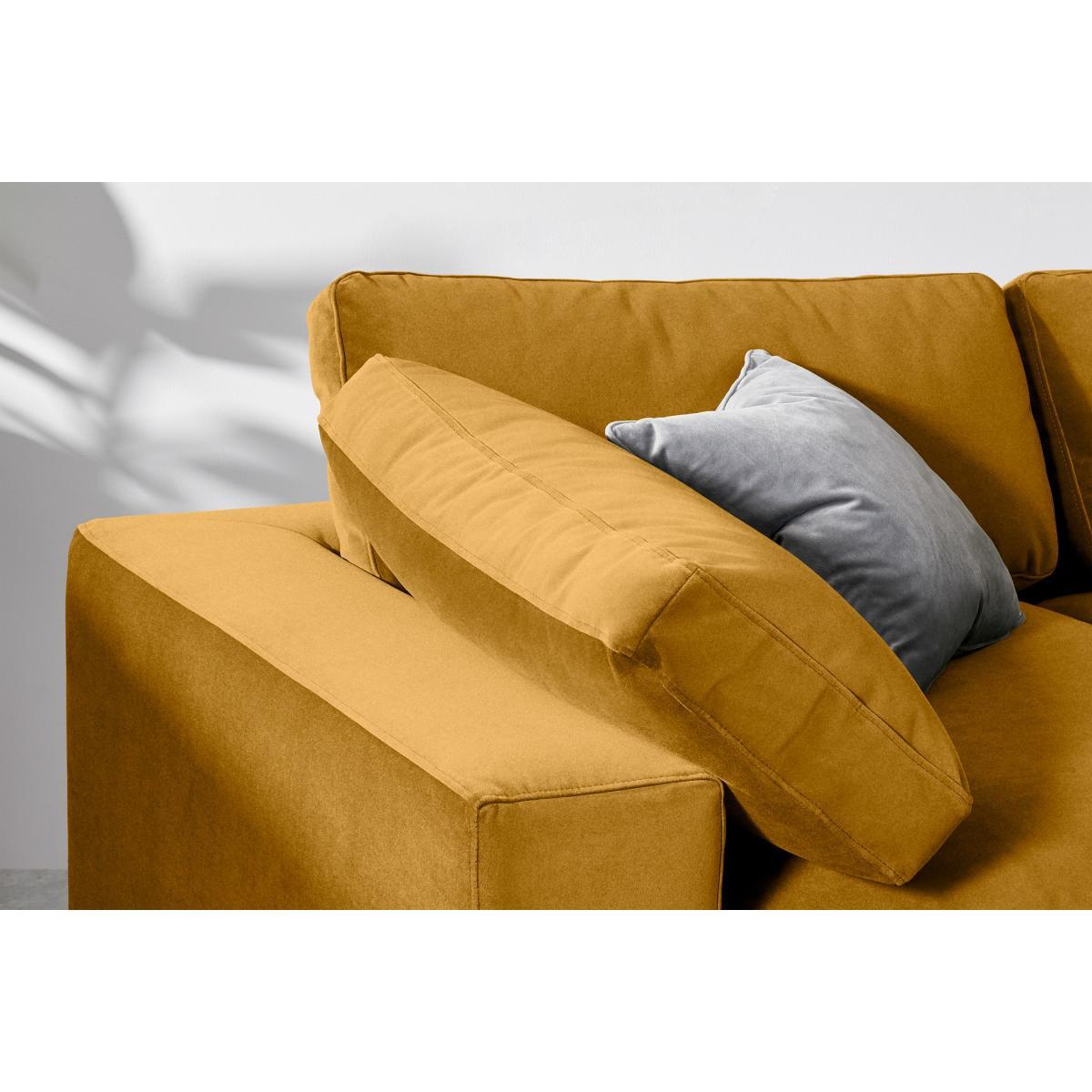 Samona Right Hand Facing Full Corner Sofa, Vintage Ochre Recycled Velvet – image 4