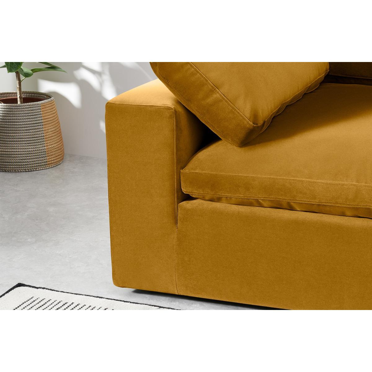 Samona Right Hand Facing Full Corner Sofa, Vintage Ochre Recycled Velvet – image 6