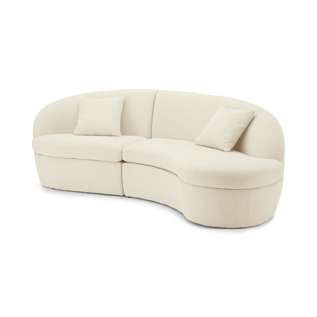 Reisa Right Hand Facing Chaise End Sofa, Whitewash Boucle – image 3