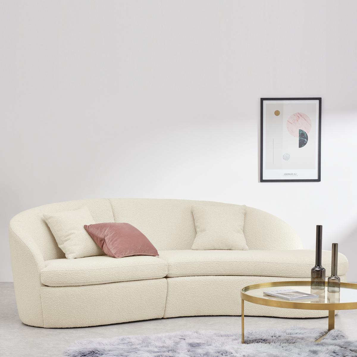 Reisa Right Hand Facing Chaise End Sofa, Whitewash Boucle – image 10