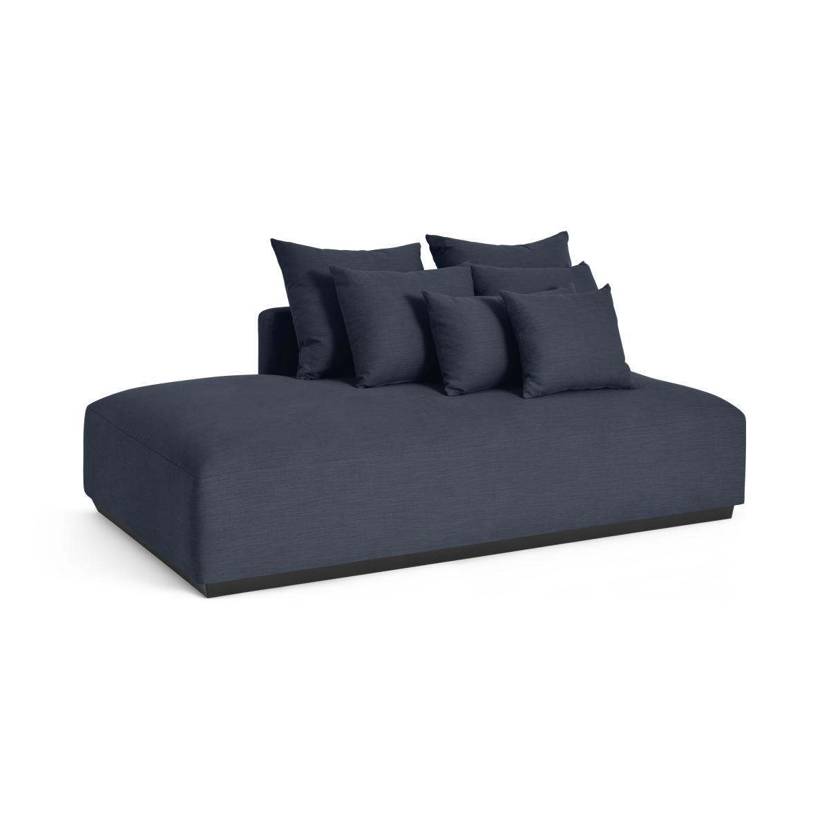 Laurin Left Hand Facing Wide Chaise End Sofa Unit, Prussian Blue Linen – image 3