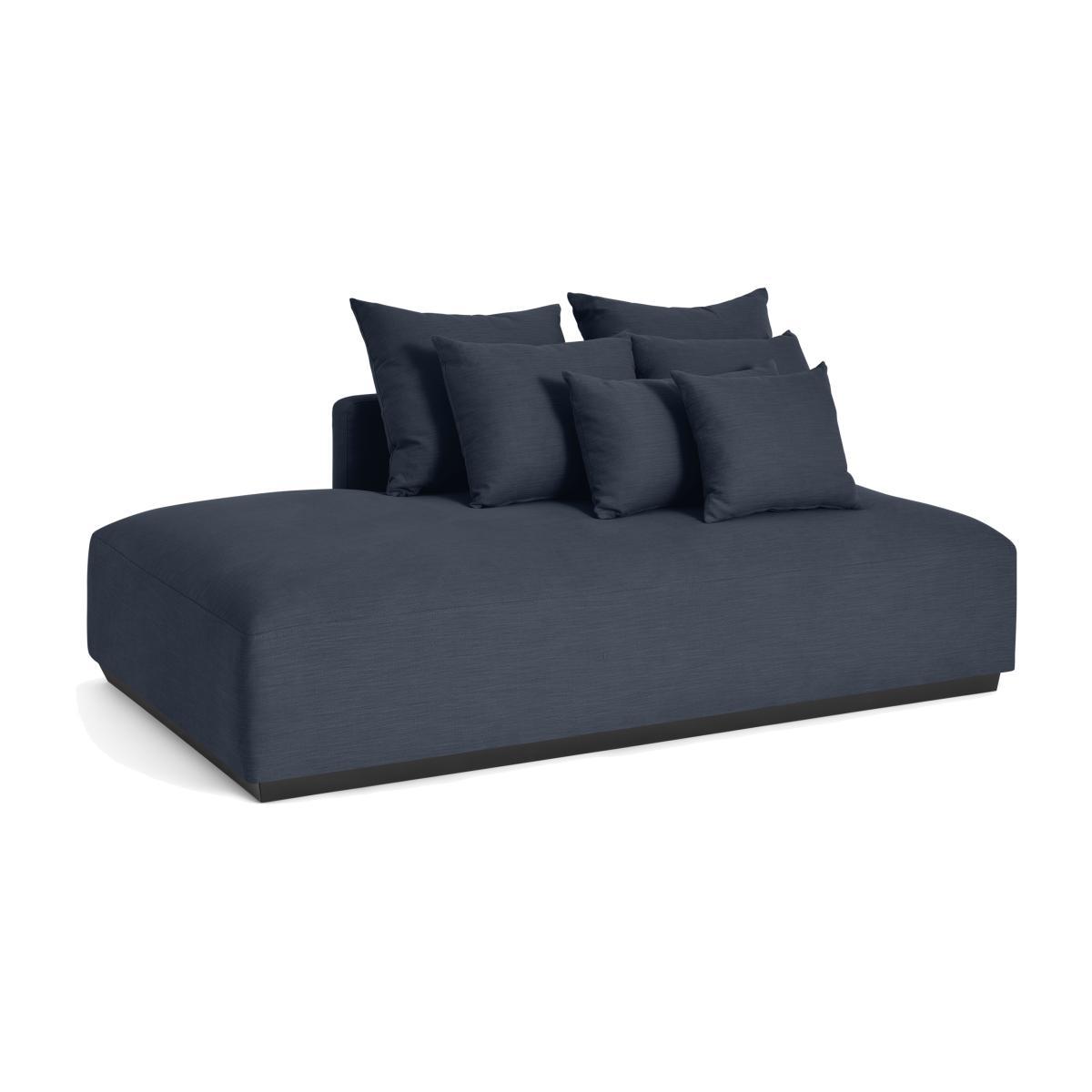 Laurin Left Hand Facing Wide Chaise End Sofa Unit, Prussian Blue Linen – image 1
