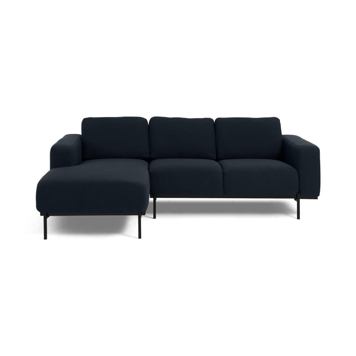 Jarrod Left Hand Facing Chaise End Corner Sofa, Midnight Blue Weave – image 2