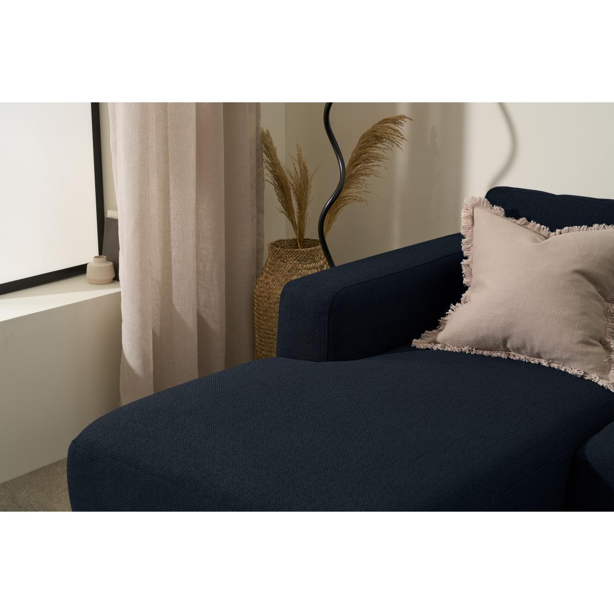 Jarrod Left Hand Facing Chaise End Corner Sofa, Midnight Blue Weave – image 5