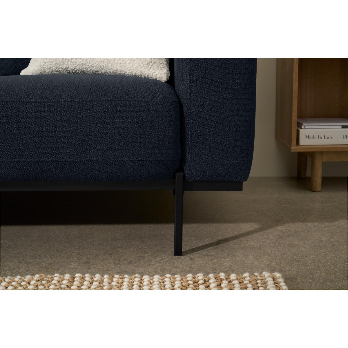 Jarrod Left Hand Facing Chaise End Corner Sofa, Midnight Blue Weave – image 6