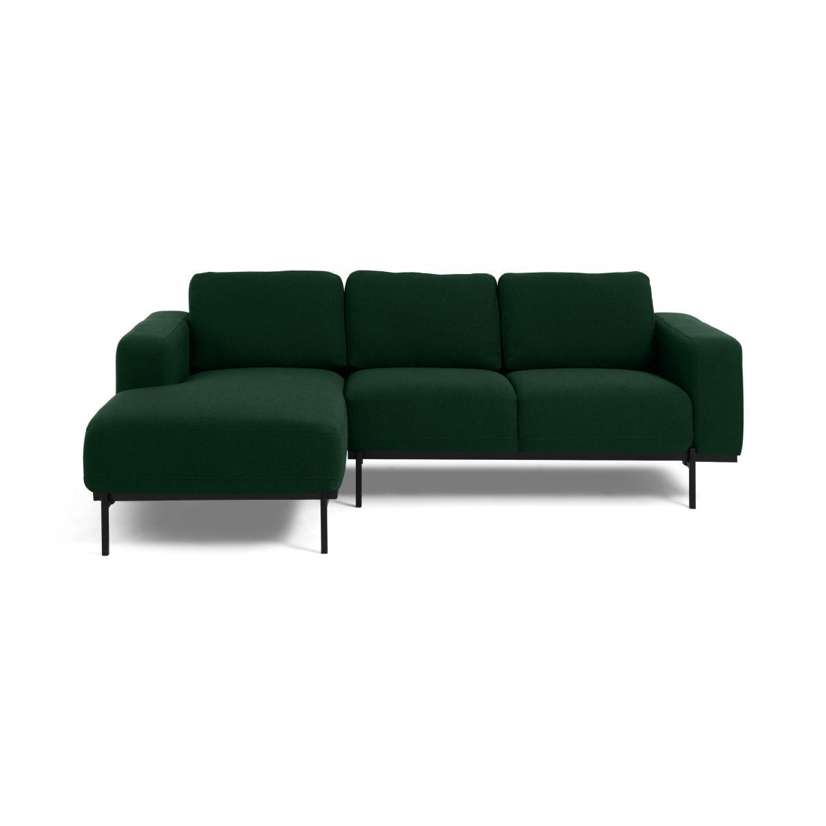 Jarrod Left Hand Facing Chaise End Corner Sofa, Forest Green Weave – image 2