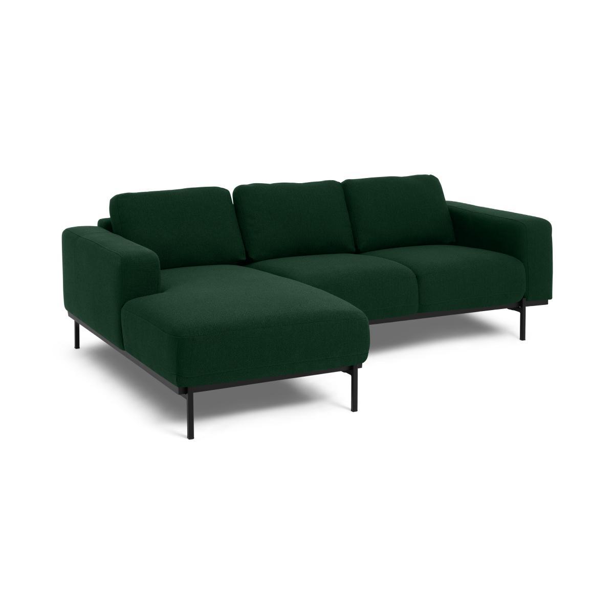 Jarrod Left Hand Facing Chaise End Corner Sofa, Forest Green Weave – image 3