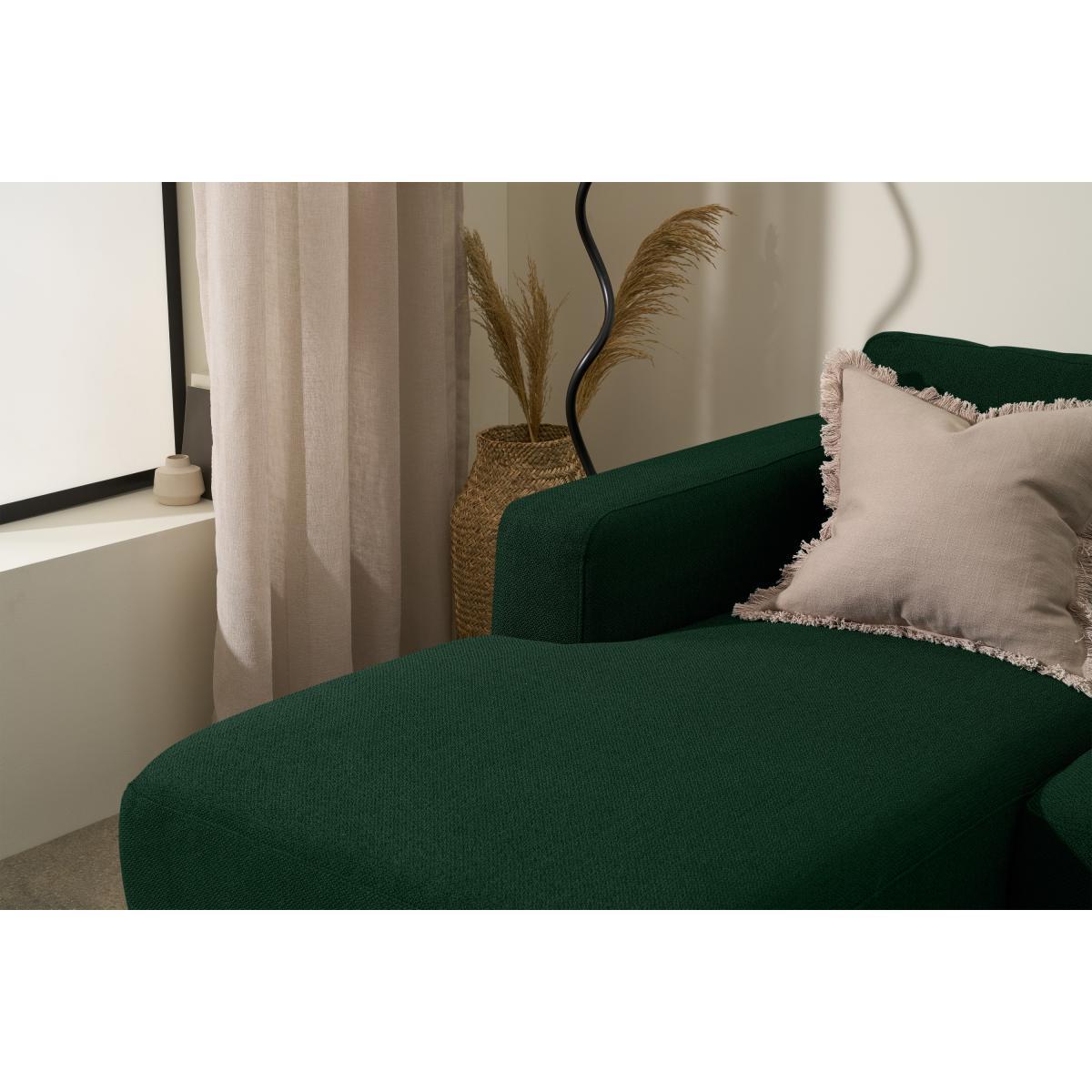 Jarrod Left Hand Facing Chaise End Corner Sofa, Forest Green Weave – image 5