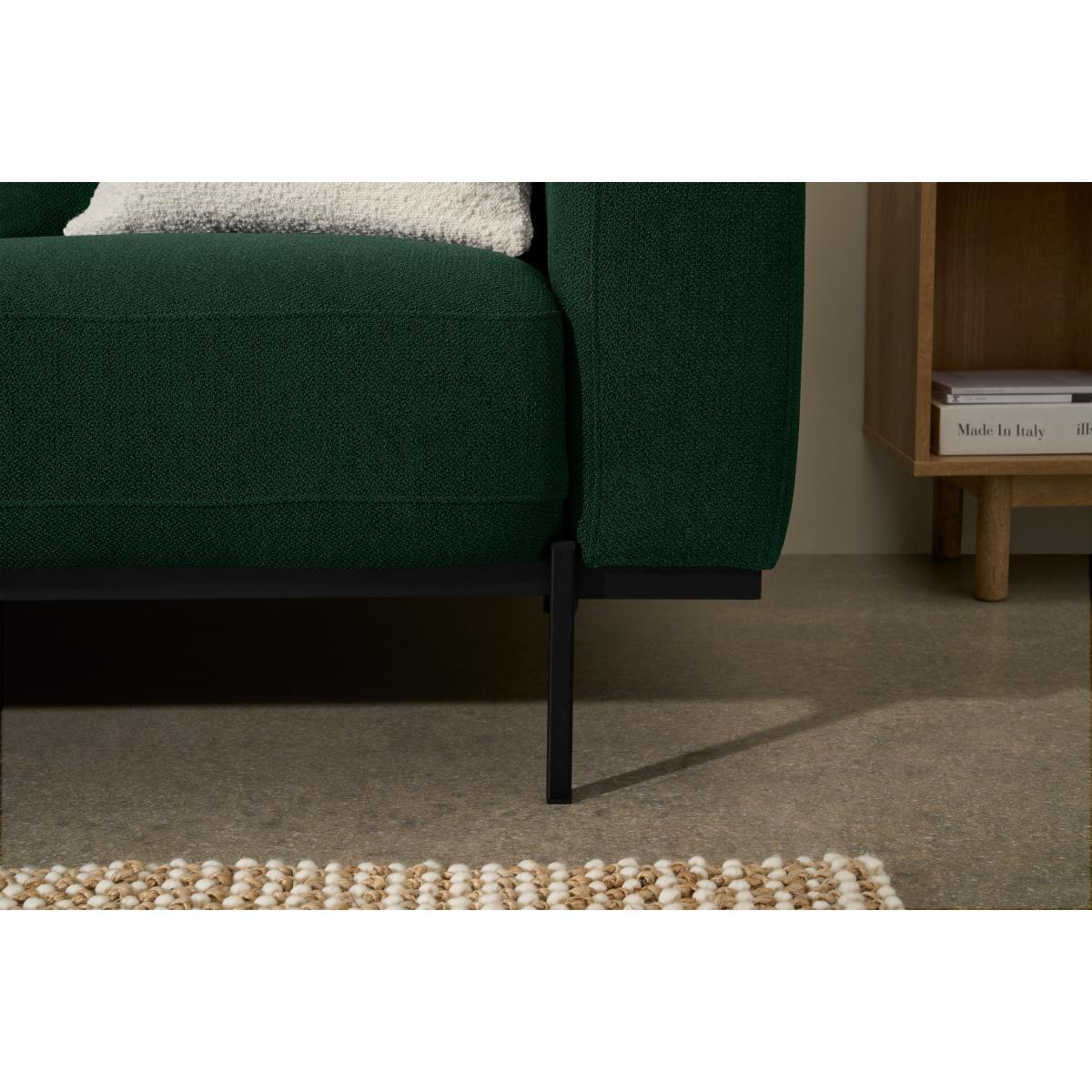 Jarrod Left Hand Facing Chaise End Corner Sofa, Forest Green Weave – image 6