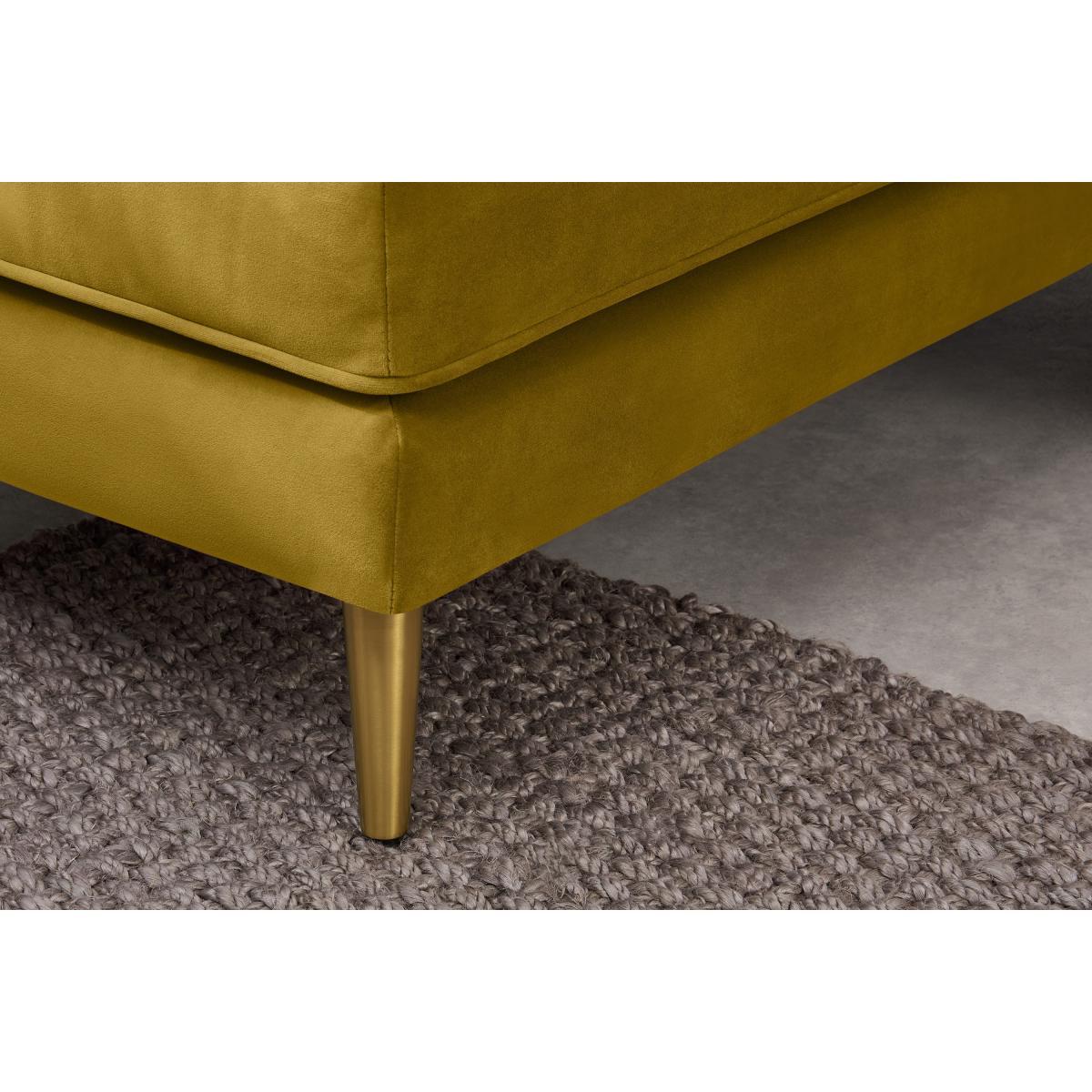 Amicie Left Hand Facing Chaise End Corner Sofa, Vintage Gold Velvet – image 5