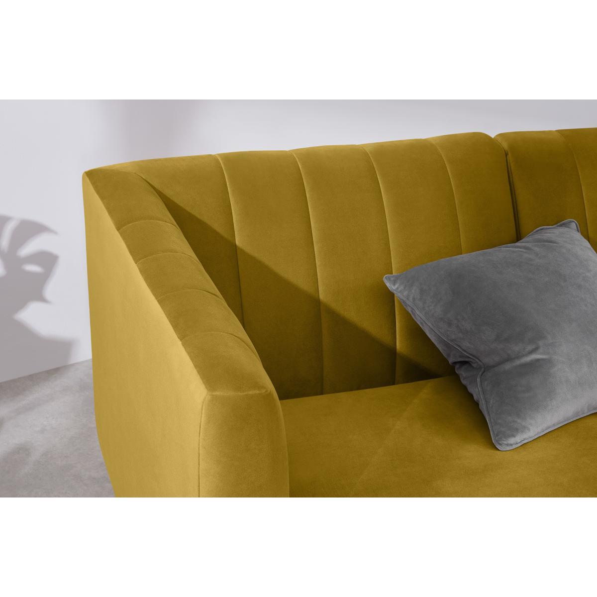 Amicie Left Hand Facing Chaise End Corner Sofa, Vintage Gold Velvet – image 7