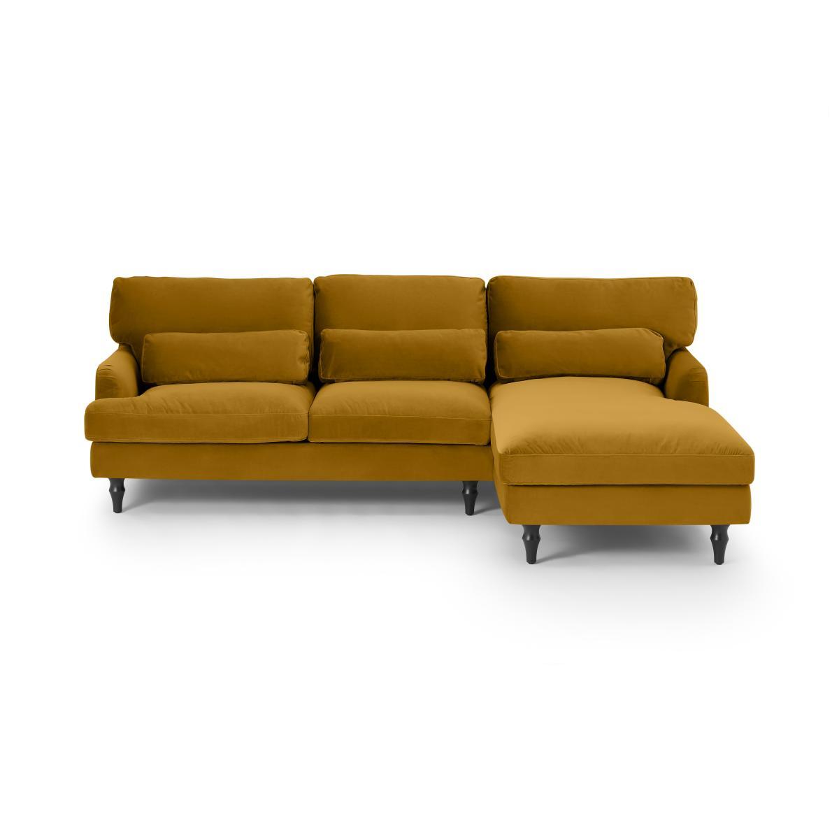 Tamyra Right Hand Facing Chaise End Corner Sofa, Marigold Velvet – image 2