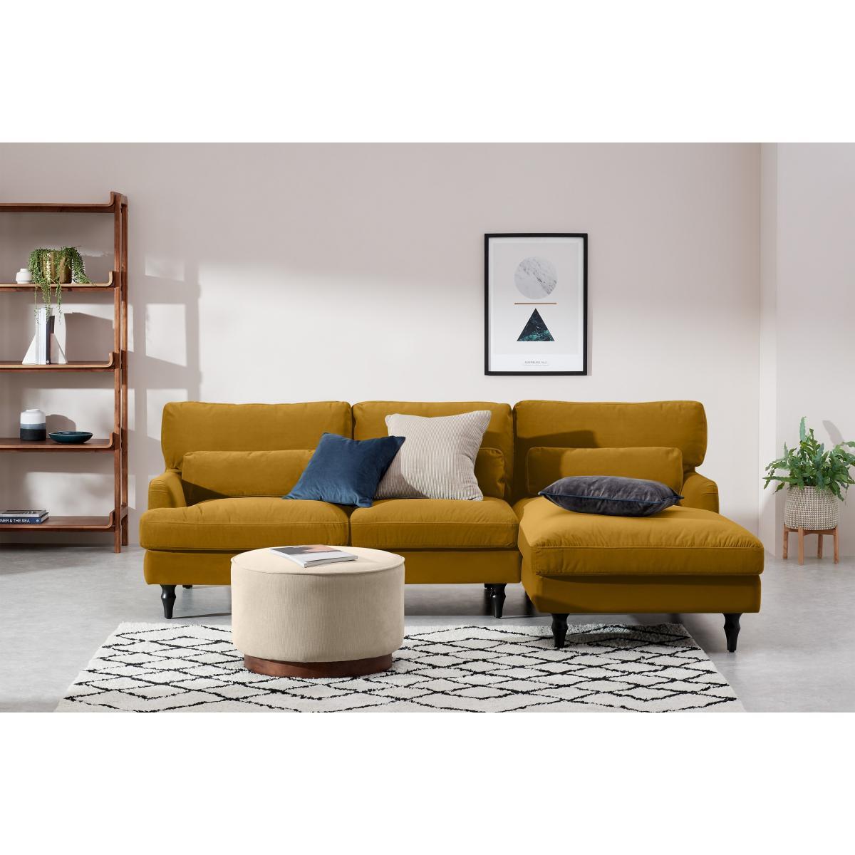 Tamyra Right Hand Facing Chaise End Corner Sofa, Marigold Velvet – image 4