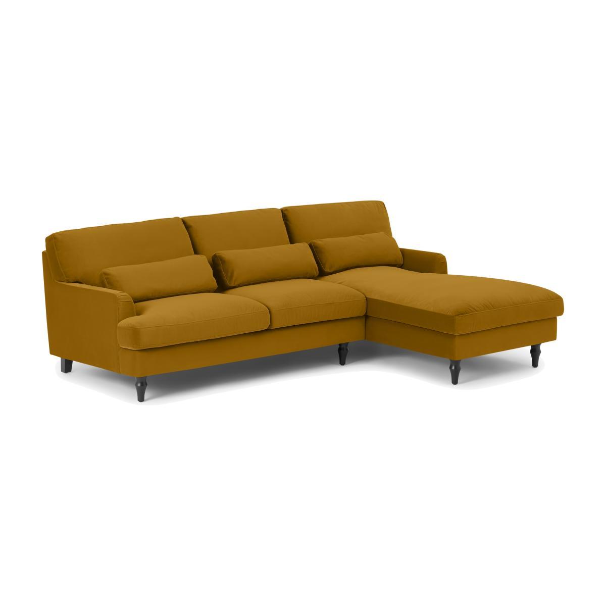 Tamyra Right Hand Facing Chaise End Corner Sofa, Marigold Velvet – image 1
