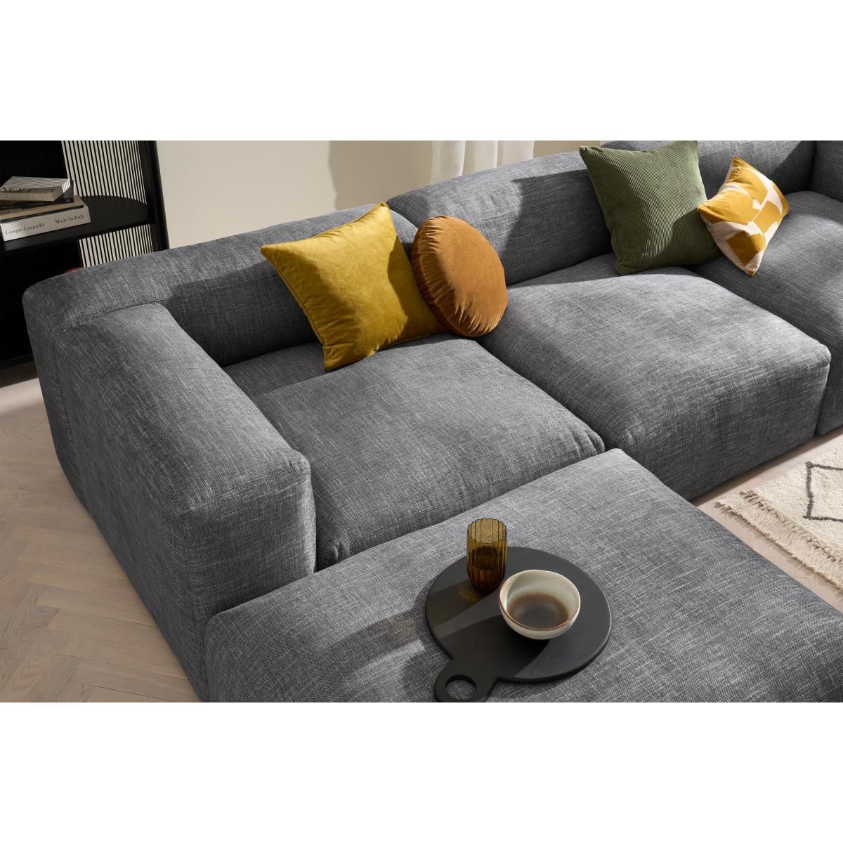 Livienne Chaise End Corner Sofa, Monochrome Weave – image 5