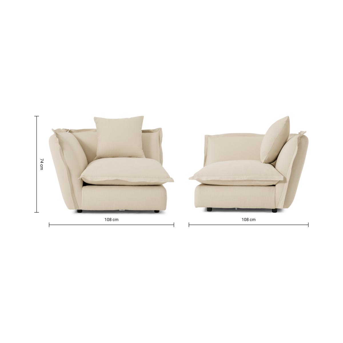 Fernsby Corner Modular Chair, Natural Brushed Cotton – image 9
