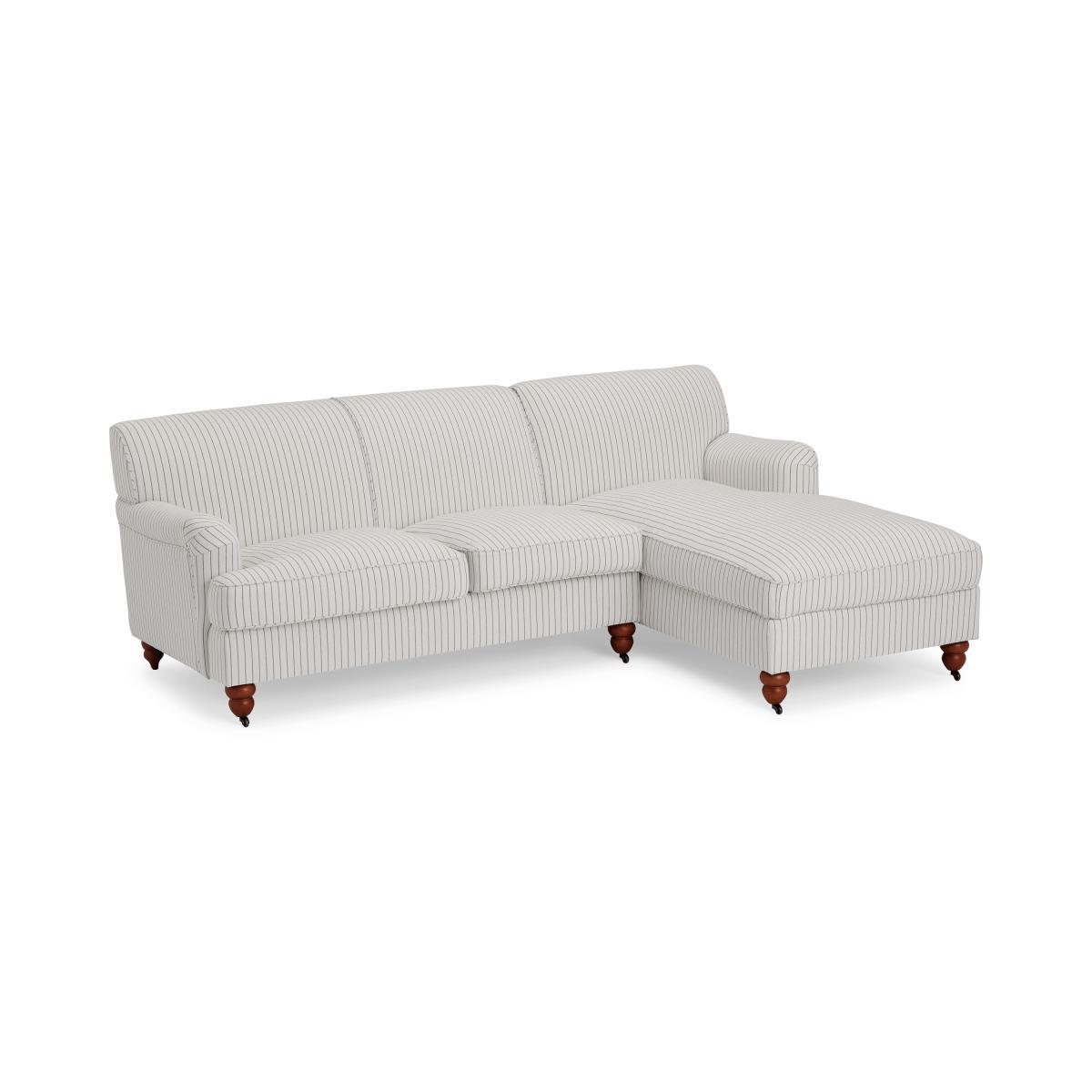 Orson Right Hand Facing Chaise End Sofa, Off-White Striped Recycled Safi – image 3