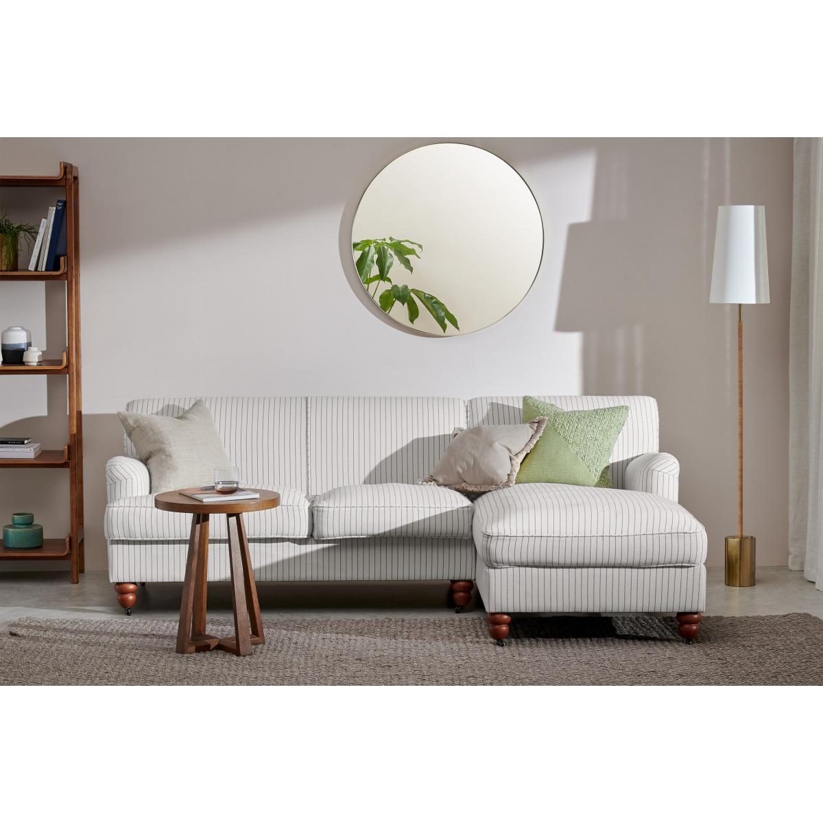 Orson Right Hand Facing Chaise End Sofa, Off-White Striped Recycled Safi – image 4