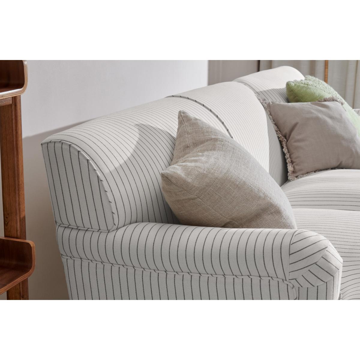 Orson Right Hand Facing Chaise End Sofa, Off-White Striped Recycled Safi – image 6